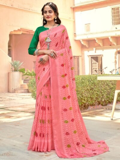 Printed Chiffon Coral EDWS 300603