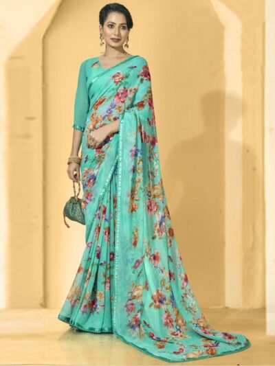 Printed Georgette Sea EDWS 300107