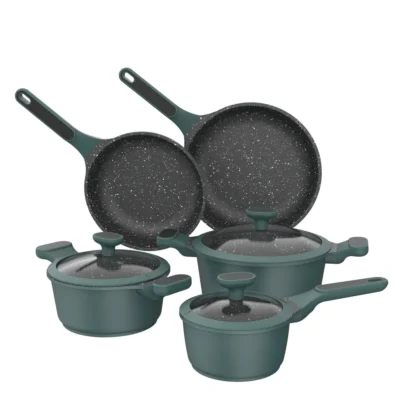 Ocean Blue cookware set with Tempered Glass lid EDWS NK18001