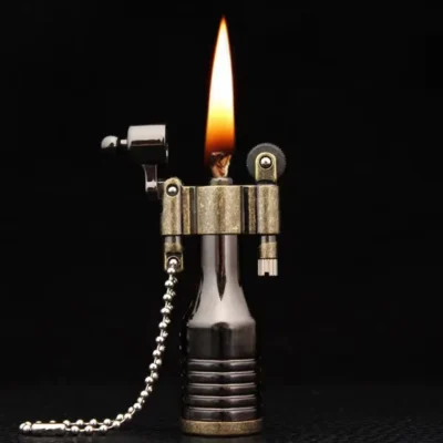 "Vintage Flame:Retro Bullet Grinding Wheel Kerosene Lighter EDWS NK0120241202350