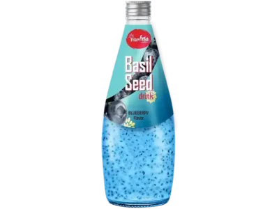 💙 Nicko Basil Seed Drink – Blueberry Flavour | 290ml Bottle EDWS 201031