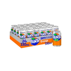 🟠 Fanta Zero Sugar Soft Drink – 330ml x 24 Cans | Bold Taste, Zero Sugar EDWS 201025