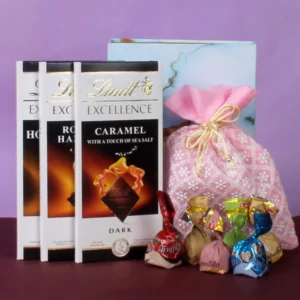 🍫 Lindt Excellence Assorted Bars with Truffle Chocolates – Jute Bag Gift Pack EDWS 202002